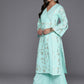 Ahalyaa Women's Traditional wear Kurta Set - Summer Blue | Swadesiicart