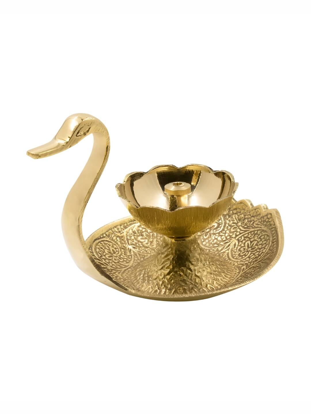Spillbox Gold-Toned Brass Duck Nanda Deep Pooja Essential | Swadesiicart