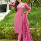 The52 Gajri Women's Beautiful Embroidered Rayon Fabric with Straight Kurta, Pant and Dupatta Set - Swadesiicart