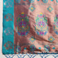 Vishnu Weaves Women's Firozi Banarasi Silk Zari Woven Saree with Blouse - Swadesiicart