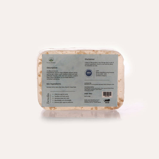 PrakritPurity Multani Mitti & Oats Handmade Glycerine Soap - Swadesiicart