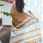 Beatitude Brown Cotton Handloom Saree