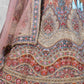 Aqua Blue Velvet Thread with Hand Work Semi Stitched Lehenga Choli with Dupatta - Nimaya Lagnotsav