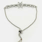 NVR Women Silver-Plated Handcrafted American Diamond Link Bracelet - Swadesiicart