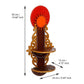 eCraftIndia Brown Textured Wooden Pooja Shelf | Swadesiicart