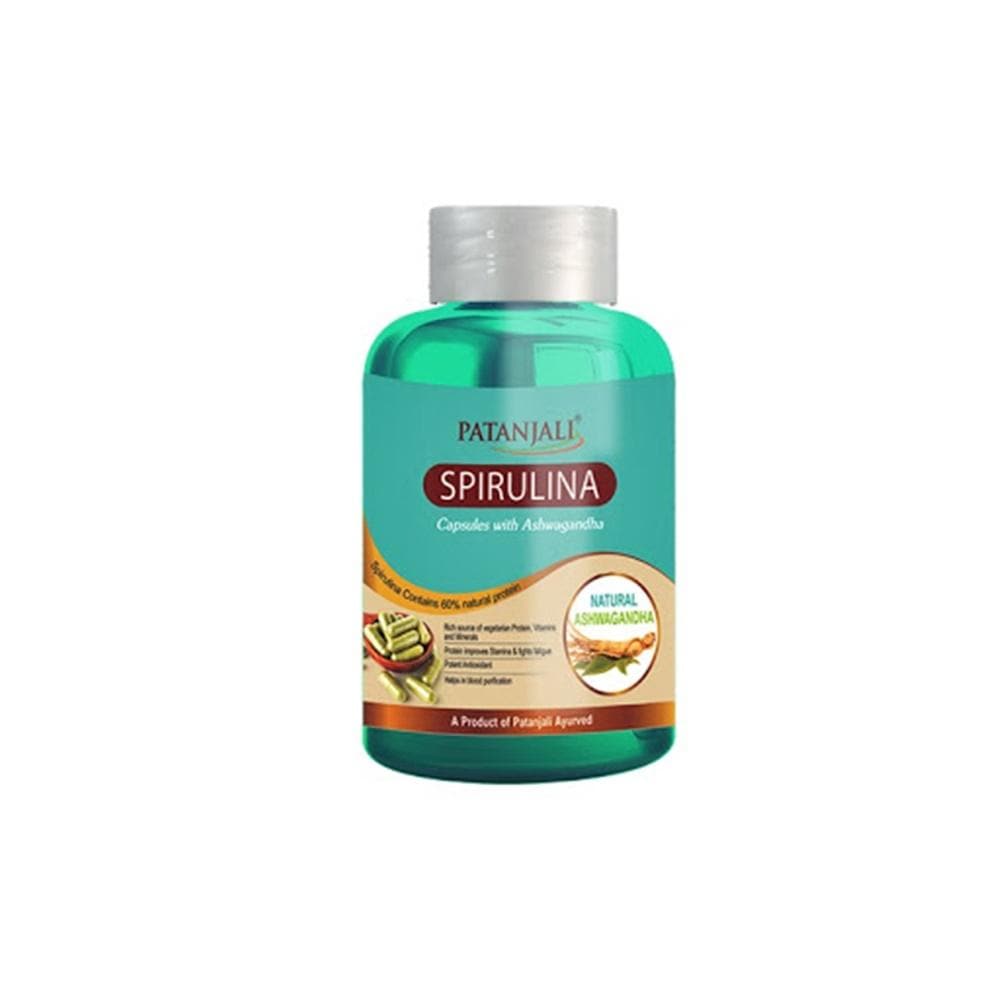 Patanjali Spirulina Capsules with Ashwagandha | Swadesiicart