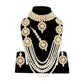 Mominos Fashion Gold-Plated with Stone & Pearls Necklace Combo Set