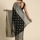Ahalyaa Women's Traditional Semi Stitch Saree - Black | Swadesiicart