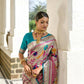 Vishnu Weaves Women's Rama Paithani Silk Zari Woven Saree with Unstitched Blouse - Swadesiicart