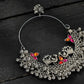 Mominos Fashion Johar Kamal Peacock Design Chandbali Earrings - Swadesiicart