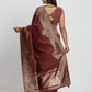 Shree Shyam Fashion Linen Cotton Maroon Saree