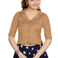Aastha Fashion Women's Women's Beige Art Silk Button Readymade Blouse