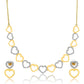 Gold-Polished Alloy Heart Shape Ad Choker Necklace Set - The Pari | Swadesiicart