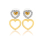 Gold-Polished Alloy Heart Shape Ad Choker Necklace Set - The Pari | Swadesiicart