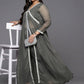 Ahalyaa Women's Traditional wear Kurta Set - Grey | Swadesiicart