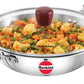 Hawkins TriPly Stainless Steel Kadhai with Glass Lid 26 cm Diameter 2.5 L (SSD25G) - Swadesiicart