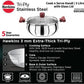 Hawkins TriPly Cook n Serve Handi with Glass Lid 22 cm Diameter 3 L (SSH30G) - Swadesiicart