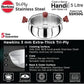 Hawkins TriPly Stainless Steel Cook n Serve Handi with Glass Lid 5 L (SSH50G) - Swadesiicart