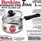 Hawkins Stainless Steel Tea Pan 15.1 cm Diameter with Glass Lid 1 L (SST10G) - Swadesiicart