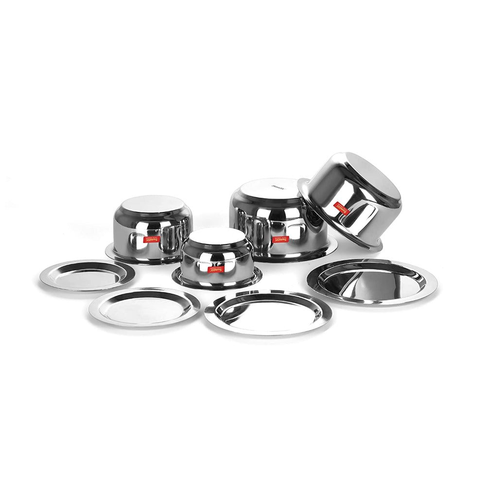 Sumeet Stainless Steel Tope/ Patila/cookware With Lids - Swadesiicart
