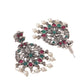 NVR Women Stone Studded Oxidised Silver Jewellery Set - Swadesiicart