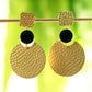 Joban Fashion Women Round Shape Matte Gold Earrings | Swadesiicart