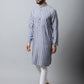 Even Apparels Blue Color Pure Cotton Men's Kurta With Band Collar (STR1168) | Swadesiicart