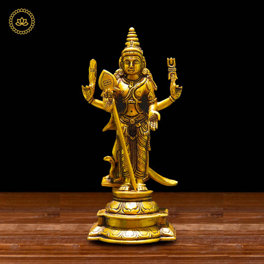 Brass Subramanya Statue - Divine Blessings for Spiritual Seekers - Divine India Art