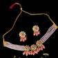 Mominos Fashion Johar Kamal Women's Pink Beads Pearls Gold-Polished Jewellery Set | Swadesiicart