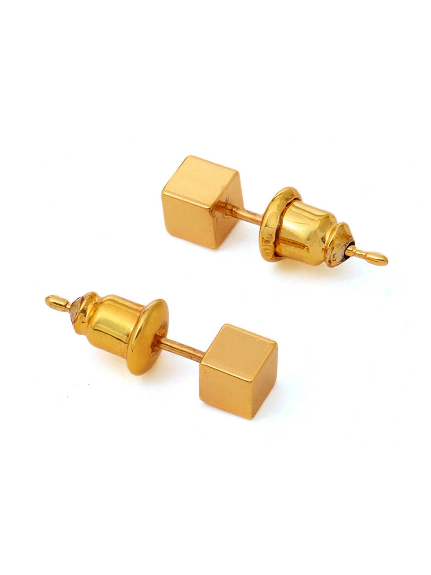 Ruby Raang Golden Square Studs | Swadesiicart