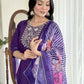Blue Viscose Chanderi Stitched Suit With Dupatta - Tanisha | Swadesiicart