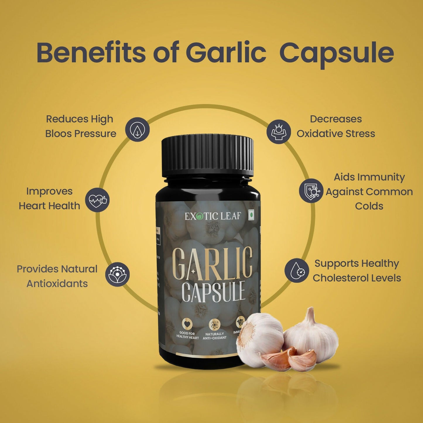 Exotic Leaf Garlic Capsules - Swadesiicart