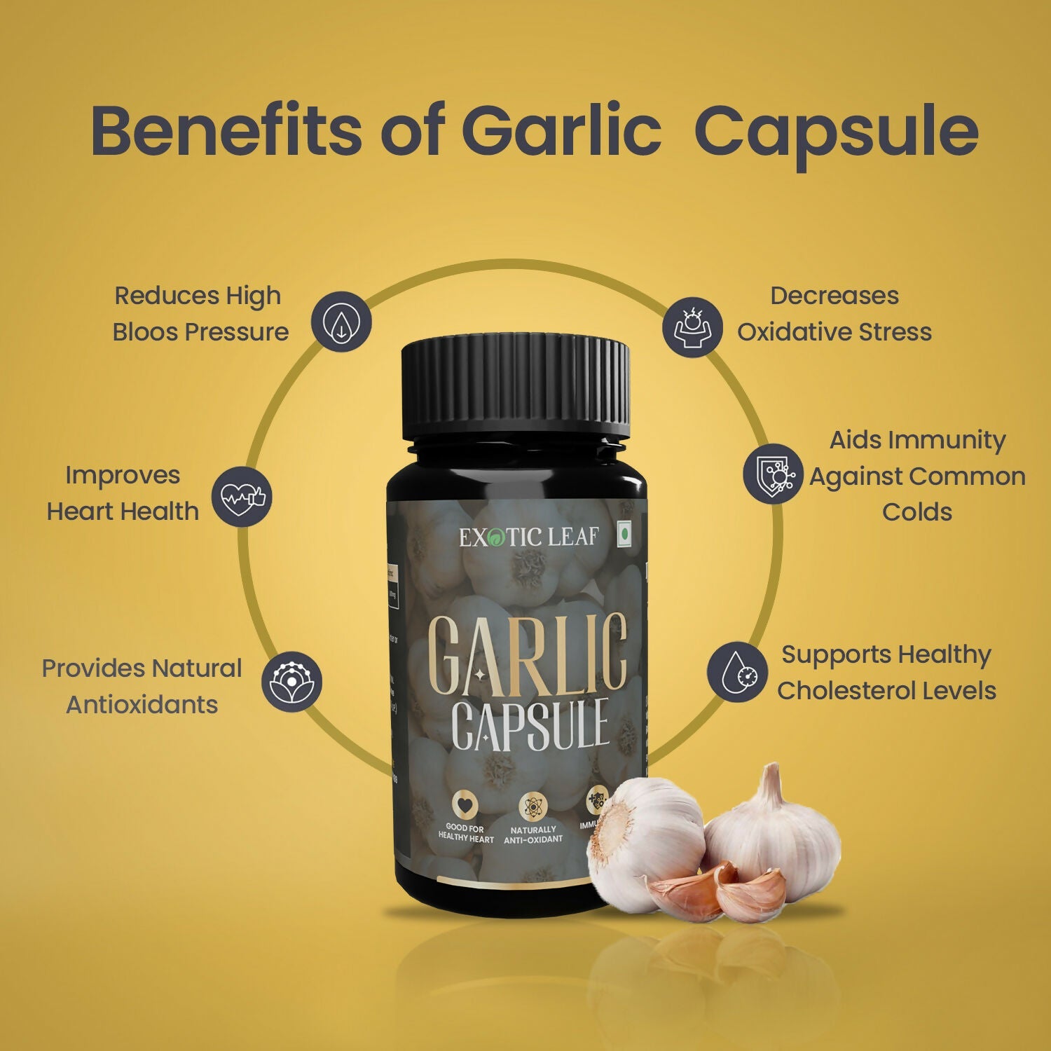 Exotic Leaf Garlic Capsules - Swadesiicart