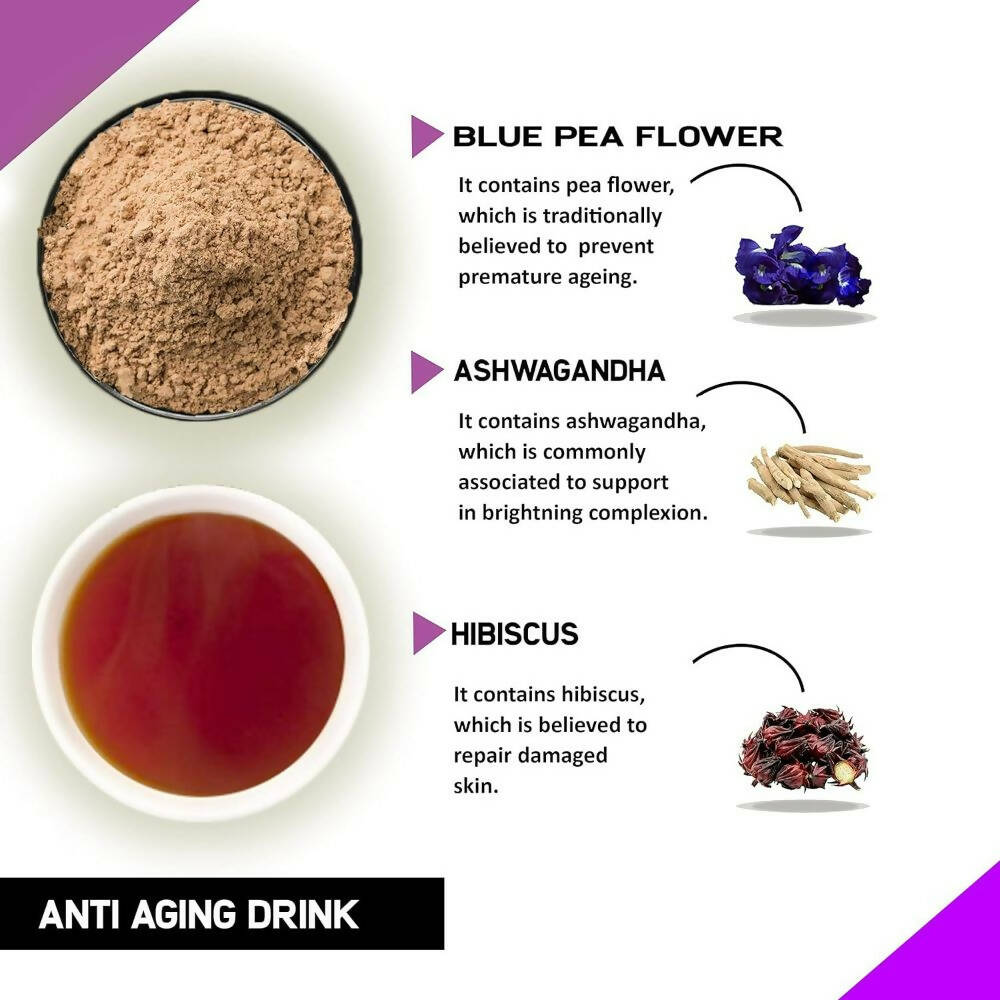 Just Vedic Anti Aging Drink Mix - Swadesiicart