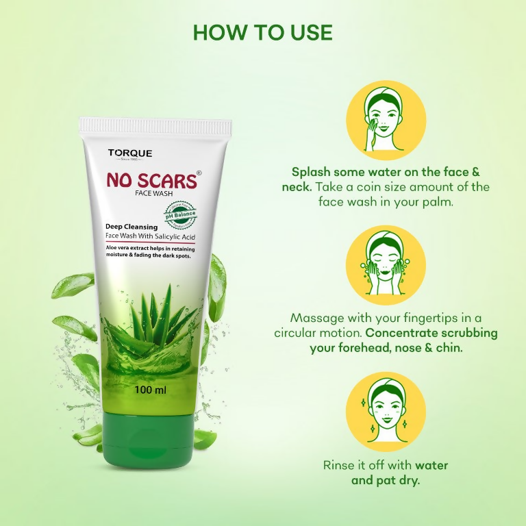 Torque's No Scars Aloevera Face Wash For Deep Cleansing - Swadesiicart