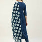 FIORRA Women's Turquise Poly Crepe Straight Kurta Pant With Dupatta - Swadesiicart