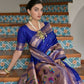 Vishnu Weaves Women's Royal Paithani Silk Zari Woven Saree with Blouse - Swadesiicart