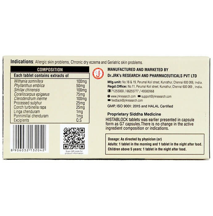 Dr. Jrk's Hista Block Tablets - Swadesiicart