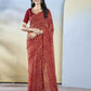 Maroon Georgette Designer Printed Ready to Wear Saree - Samyana | Swadesiicart