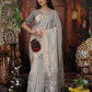 Shree Shyam Fashion Organza Gray Saree