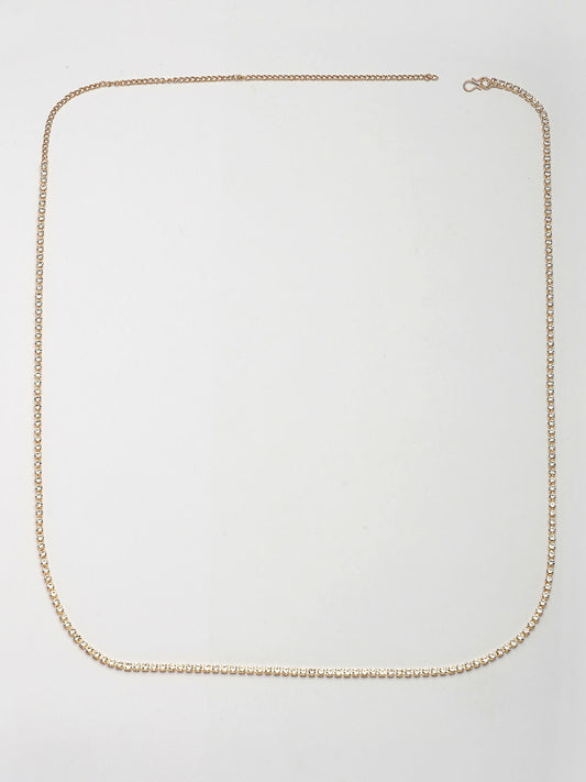 NVR Women's Gold-Polished AD-Studded Kamarbandh Waist Chain | Swadesiicart