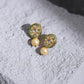 Gold-Toned White Kundan Oval-Shape Gold-Polished Studs Earrings - Ruby Raang | Swadesiicart