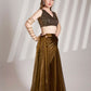 Brown Burberry Organza Solid Fancy Designer Saree - Nafisa