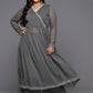 Ahalyaa Women's Traditional wear Kurta Set - Grey | Swadesiicart