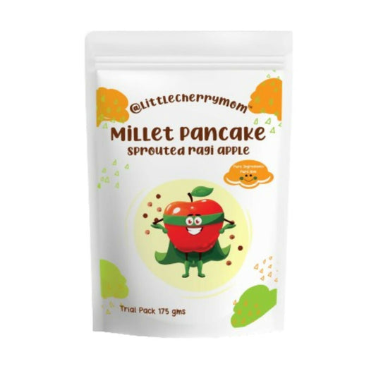 Littlecherrymom Pancake Mix Sprouted Ragi Apple - Little Cherry Foods