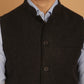 Even Apparels Pure Wool Nehru Jacket - Charcoal | Swadesiicart