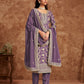 Anaita Purple Premium Dolla Jacquard Embroidered Stitched Salwar Suit