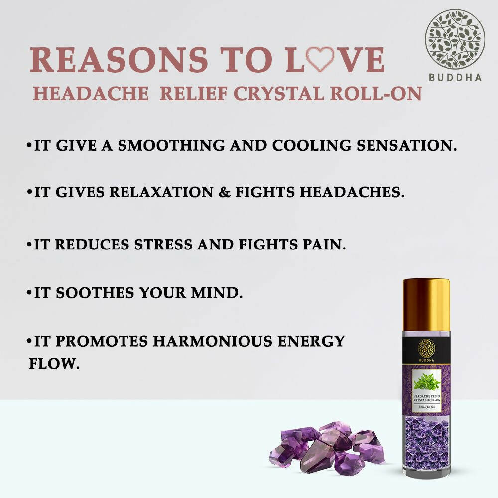 Buddha Natural Crystal Roll-On For Headache Relief - Swadesiicart