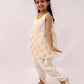 Lil Drama Mishti Off White Kurta and Dhoti Set For Girls | Swadesiicart