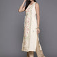 Ahalyaa Women's Traditional wear Kurta - Off-White | Swadesiicart